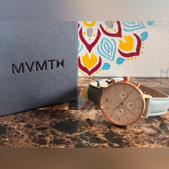 MVMT Nova Dorado FC01-RGGR Women's Watch Rose Gold / Grey Leather - Picture 9 of 9